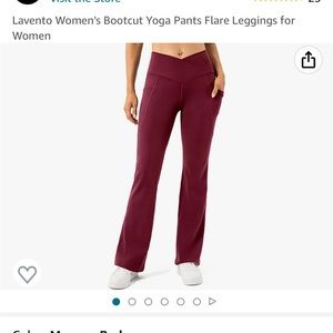 Lavento small maroon flare leggings NWT